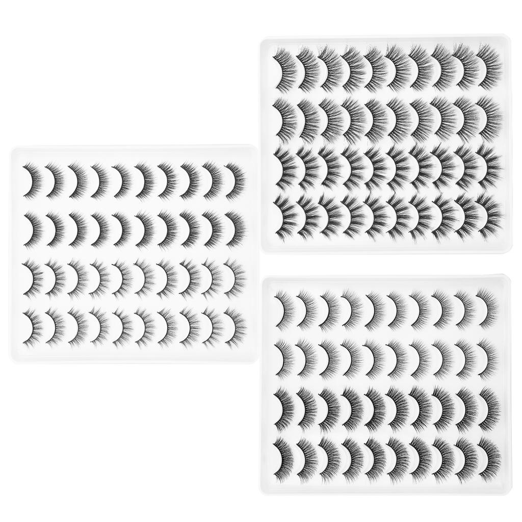 20 Pairs Makeup Long Thick False Eyelashes Daily Use Curly Dense False Lashes Set