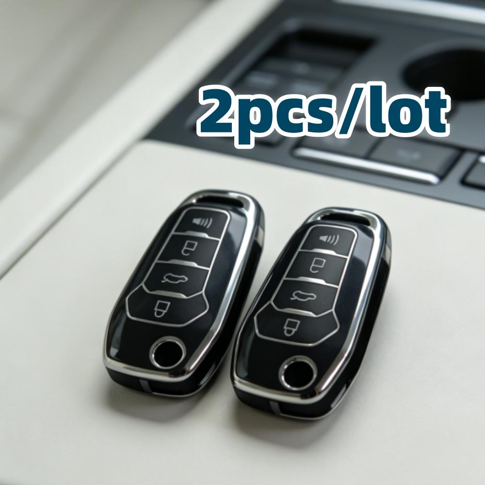 

2pcs/lot Car Key Case Covers For Ford Escape Focus C-Max Transit F250 F350 F450 F550, only fit for the car key shown in the imag