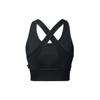 Nike Atmungsaktives, gepolstertes Sport-Tanktop mit Aufdruck für Damen, mittlerer Halt, Schwarz DM0554-010