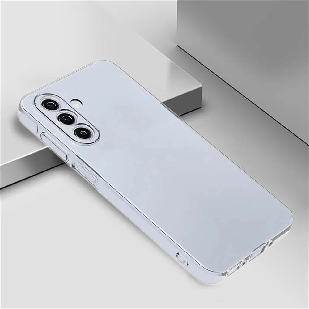 Luxury Ultra-Thin Clear Back Cover For Samsung Galaxy A55 A35 A25 A15 A54 A34 A24 A14 5G Silicone Transparent Soft Case