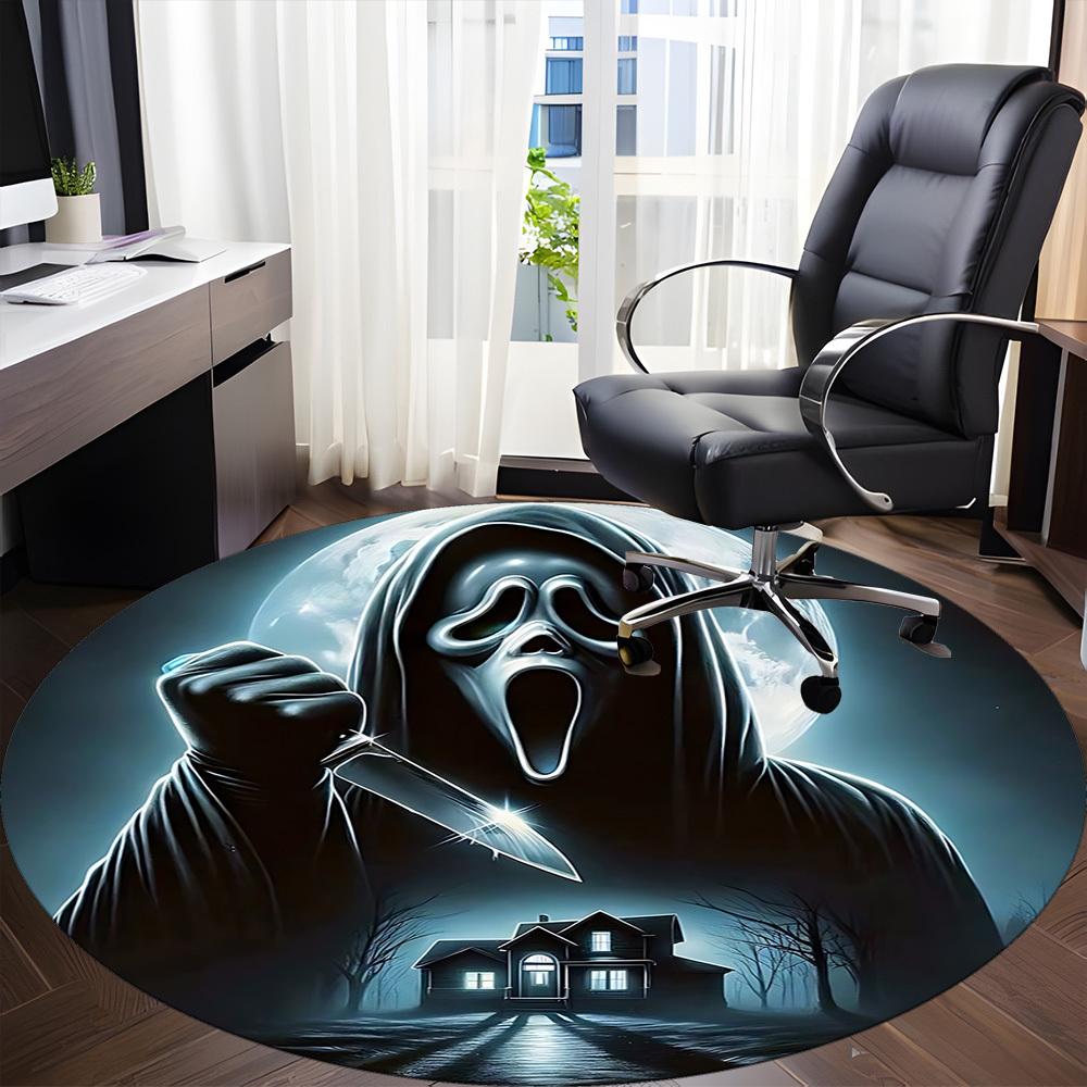 1pz Tappeto Scream, Rotondo Antiscivolo Durevole Grande Dimensione Tappeto per Ufficio, Adatto per Ufficio, Bella Decorazione