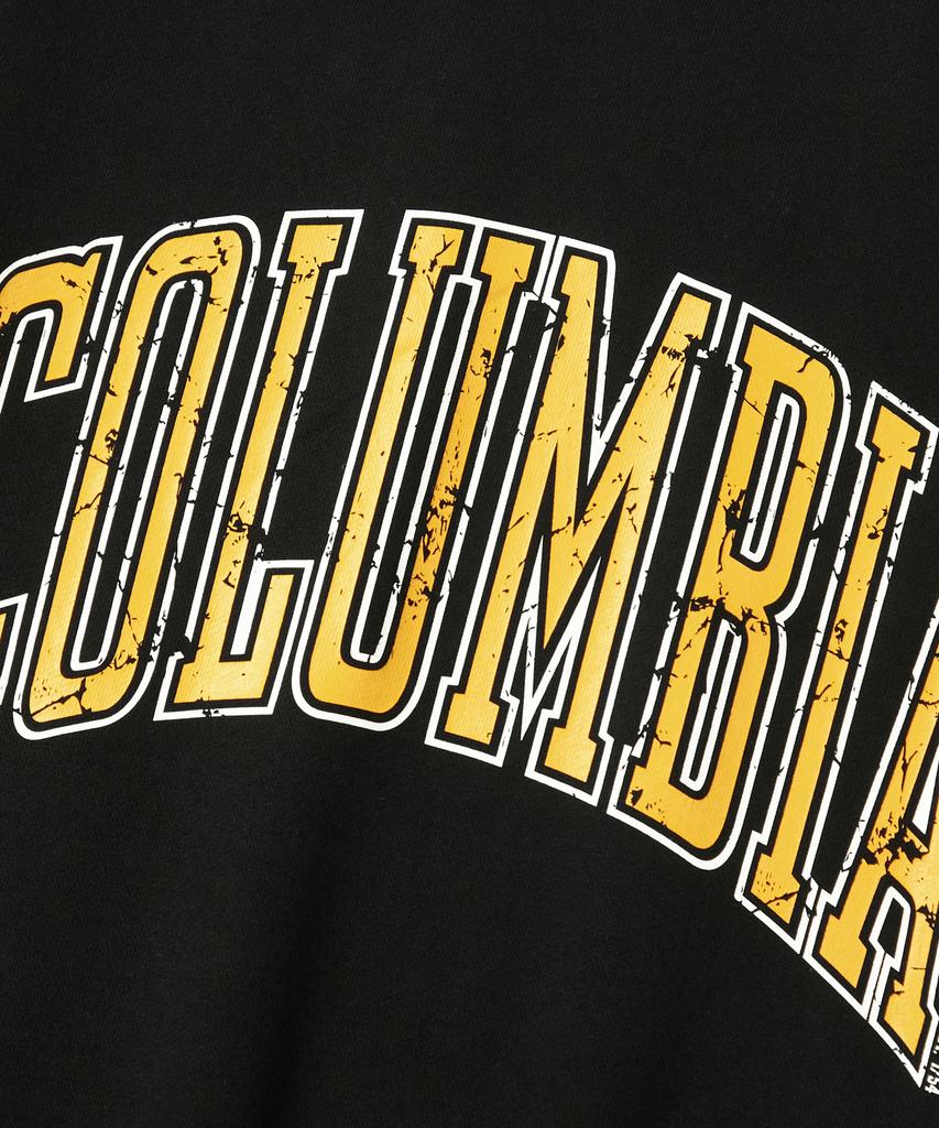 COLUMBIA UNIVERSITY Vtg Big Crack Heavy Terry Crew Neck_Black