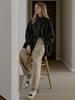 AVANT-G Cotton Banding Dart Baggy Pants - Beige