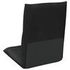 Adjustable Floor Footstool Black Velvet