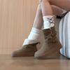Winter Thick-soled Outer Wear Velvet Snow Boots Women's Belt Buckle Non-slip Two Wear Heightening Western Boots Lightweight Cotton Boots