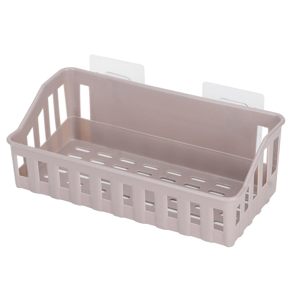 Punch Wall Mounted Shampoo Holder Storage Shelf Rack   Bathroom Supplies