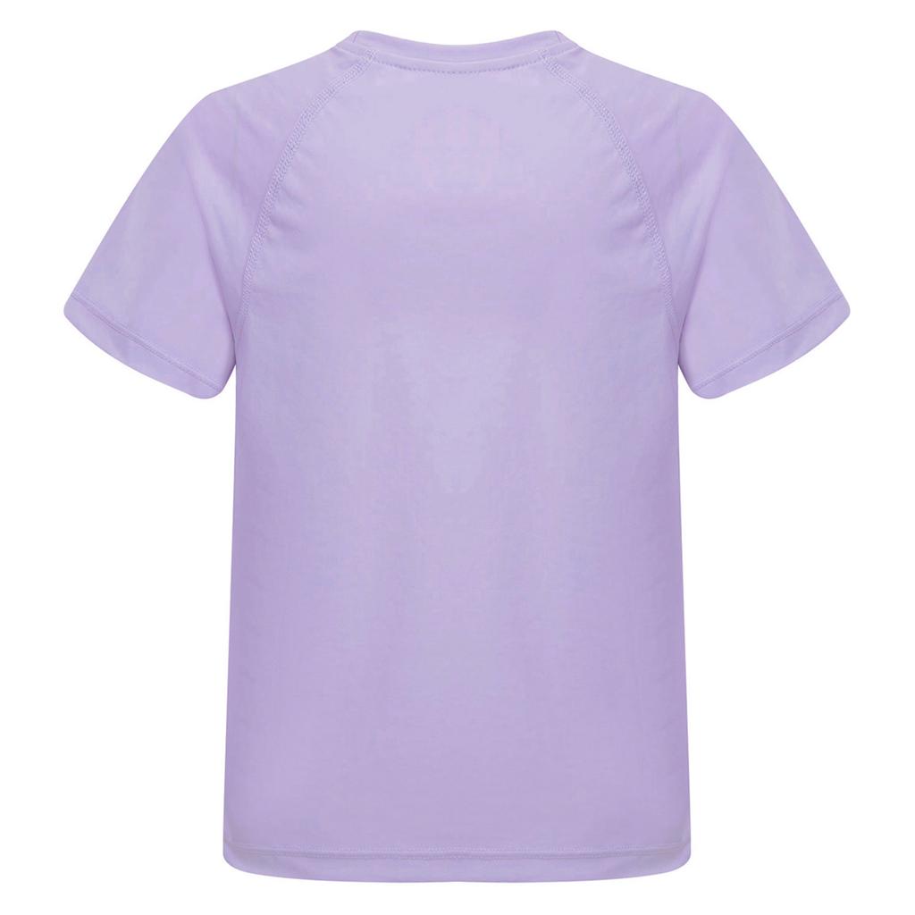 Girls Sports Top Quick Drying Fabric Solid Color Short Sleeve Round Neck Athletic Shirt