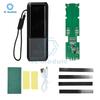 Caixa de Power Bank de Carregamento Rápido PD de 100W Kit DIY Caixa de Bateria 4 Células 21700 com Cabo Embutido Carcaça de Power Bank Cinza