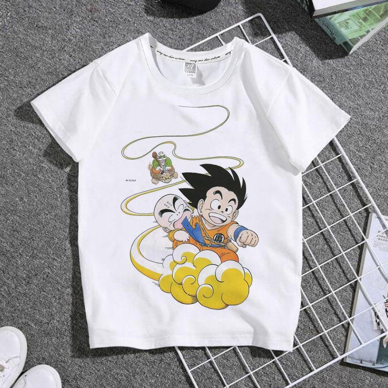 2026 Latest Dragon Ball Cartoon Printed Thin Tshirt Shortsleeved Boys Allmatch Halfsleeved Parinchild Top