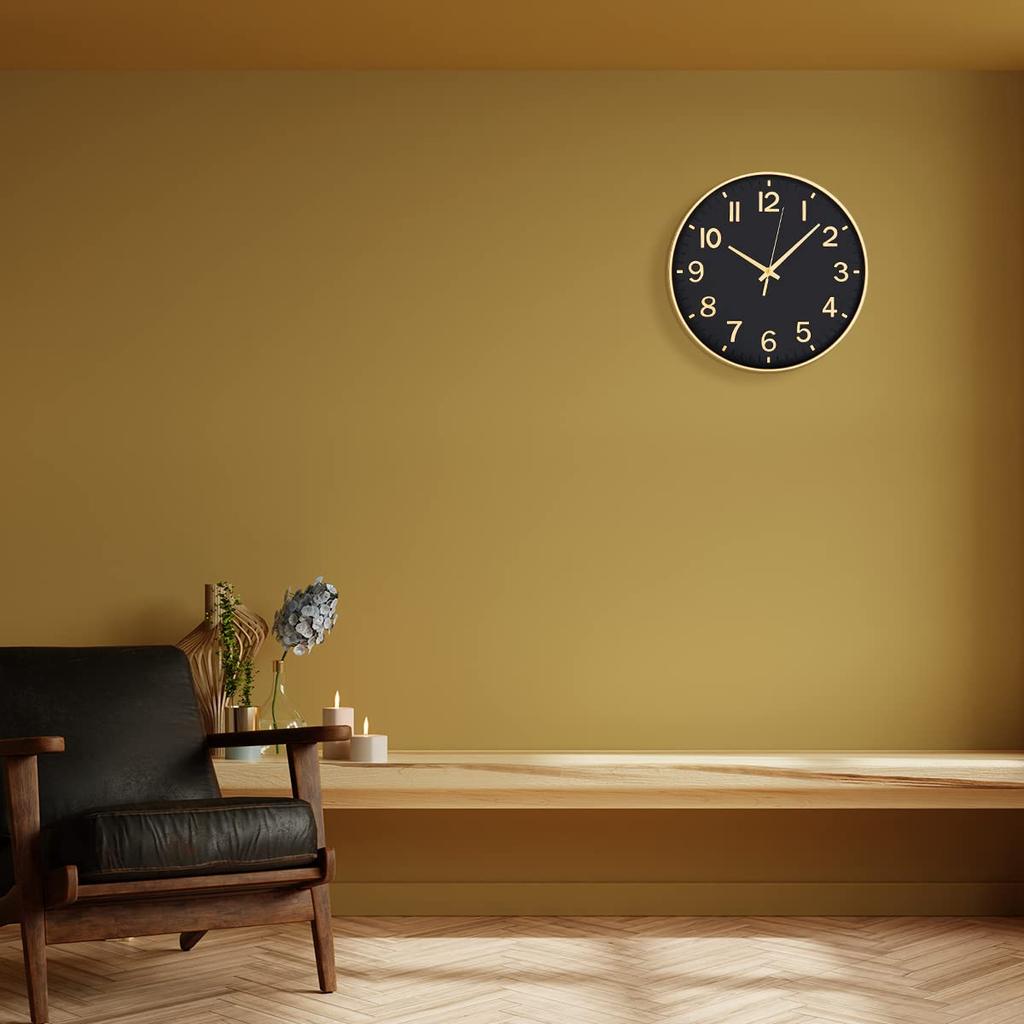 Nordic Silent Wall Clock Black