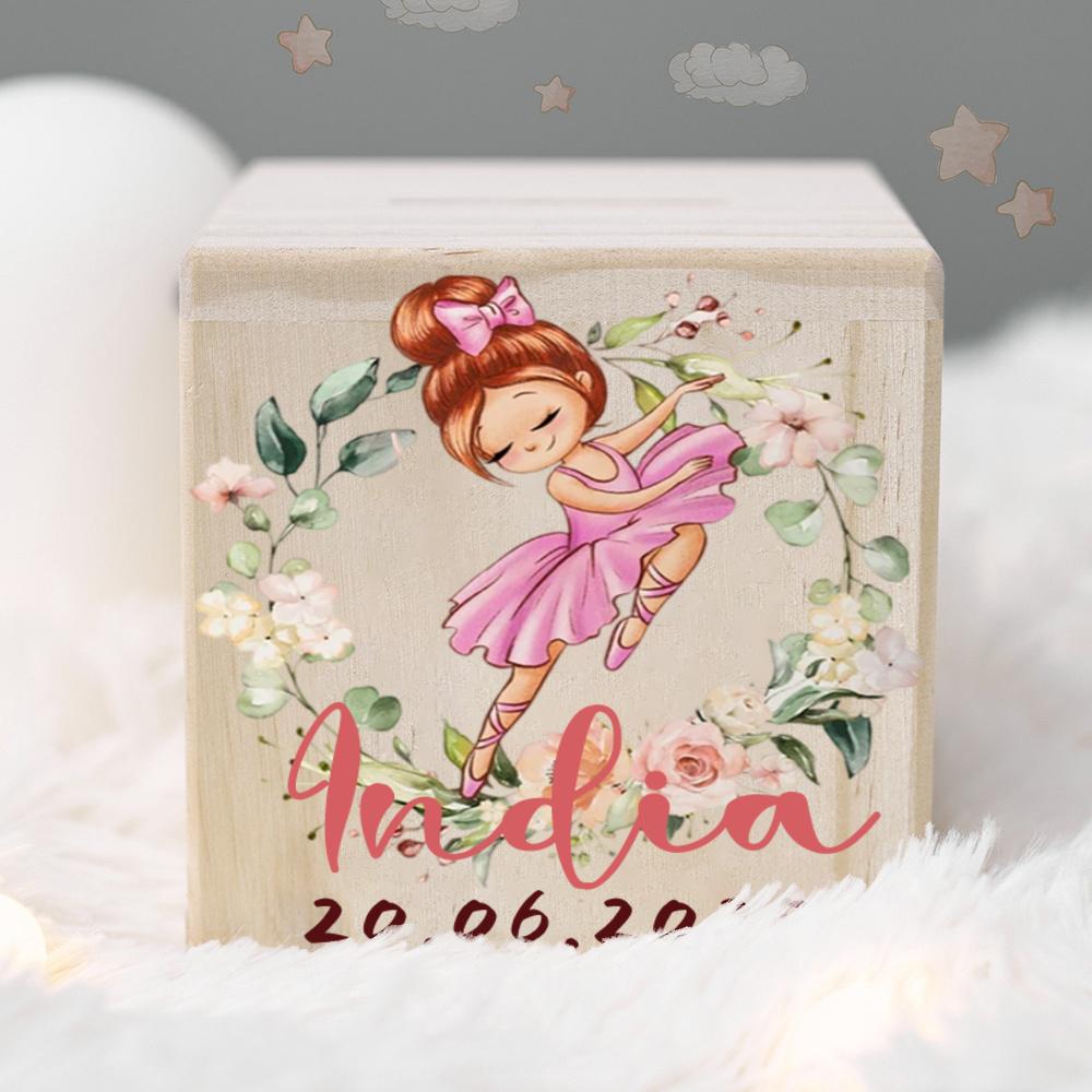 Custom Baby Money Box Personalized Animal Piggy Bank Children Wooden Money Box with Name Birthday Gifts for Baby Kids