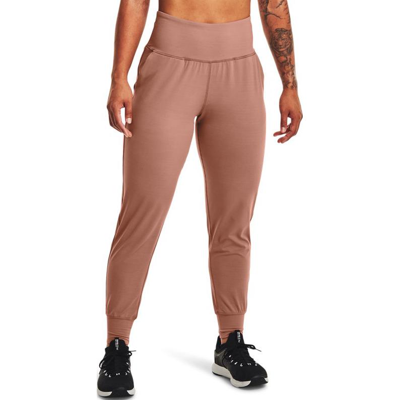 Under Armour Logo Solid Color Training Slim Fit Pants Women pants Brown 1371021-270
