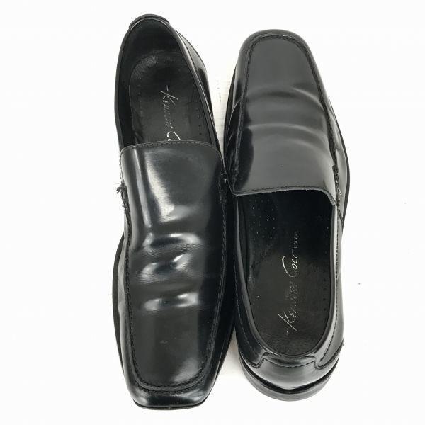 Kožené nazouvací boty Kenneth Cole [7M/25.0/Černá] Společenské boty(POUŽITÝ)