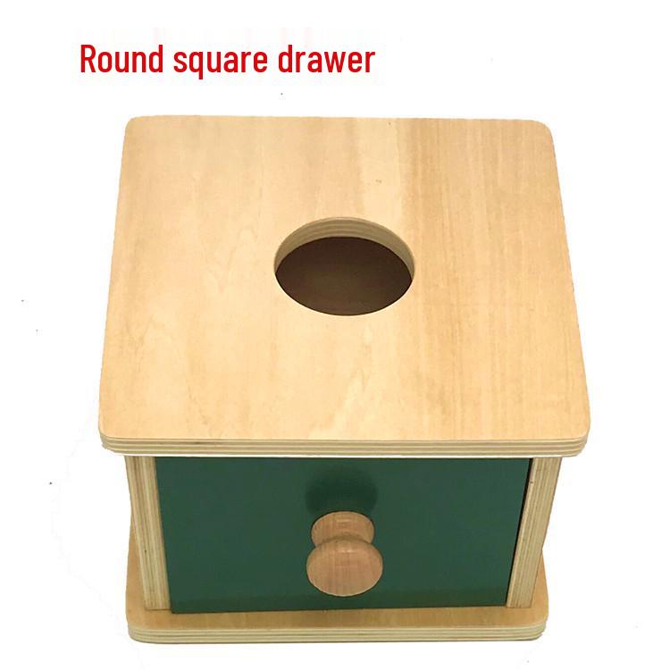 Montessori Infant & Toddler Triangular Prism Matching Box & Three-Color Ring Set - Early Education Teaching Aids.