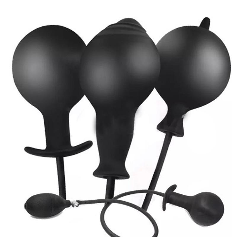 Aufblasbarer Analplug aus Silikon, riesiger Analexpander, Buttplug, Dilatator, G-Punkt-Stimulator, Prostatamassagegerät, Expansion, Sexspielzeug