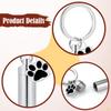 Cremation Jewelry Urn Keychain for Keepsake Key Chain Unique Metal Pet Hair Storage Bottle