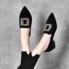 Low Heel Elegant Rhinestone Pointed Toe Spring and Autumn Shoes for Women 2025 Trend Stylish With Discount Young 39 Woman Pumps