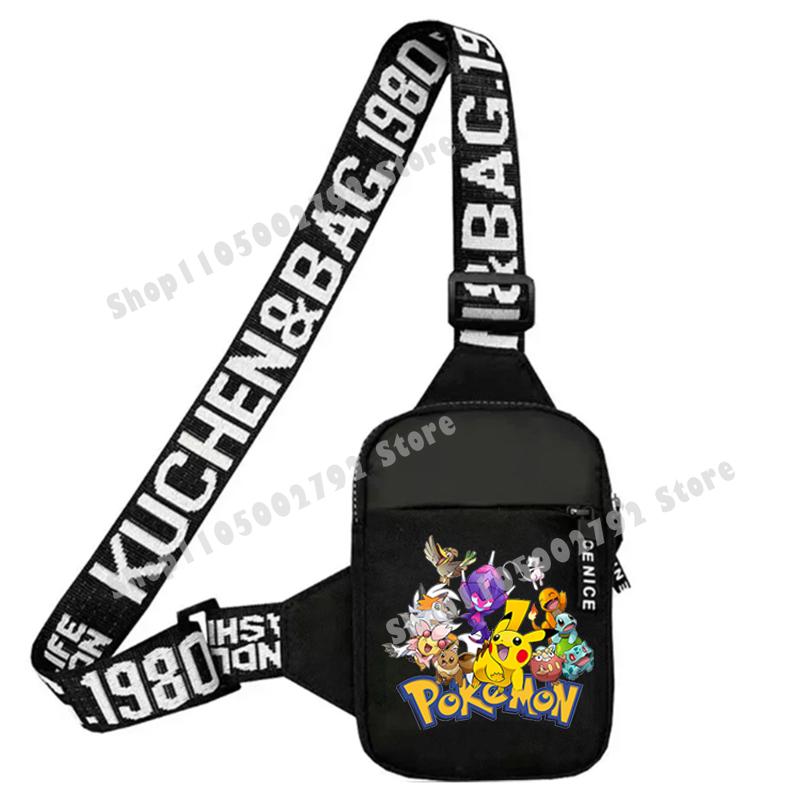 Pikachu Pokemons Shoulder Bags Charizard Anime Figures Chest Pack Cartoon Fashion Large Capacity Small Crossbody Bag Kids Gift