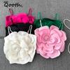 Women Summer Slim Short Coat Strappy Sleeveless Crop Top Flower Bustier Design Backless Style Elegant QT2695