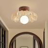 Chinese Black Walnut Retro Pendant Light for Corridor, Aisle, Balcony & Entrance