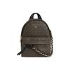 MK Slater Monogram Vintage Color Block Pletený řetěz PVC Batoh Mini Dámský batoh Hnědá Černá 30T0G04B0B-BROWN-BLK