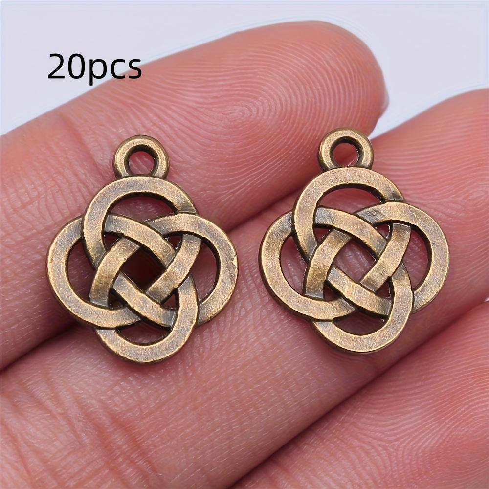 

20 Celtic knot pendants, zinc alloy pendants - used for jewelry making necklaces, earrings, wallets, zipper heads, decoration 18 20pcs бронзовый