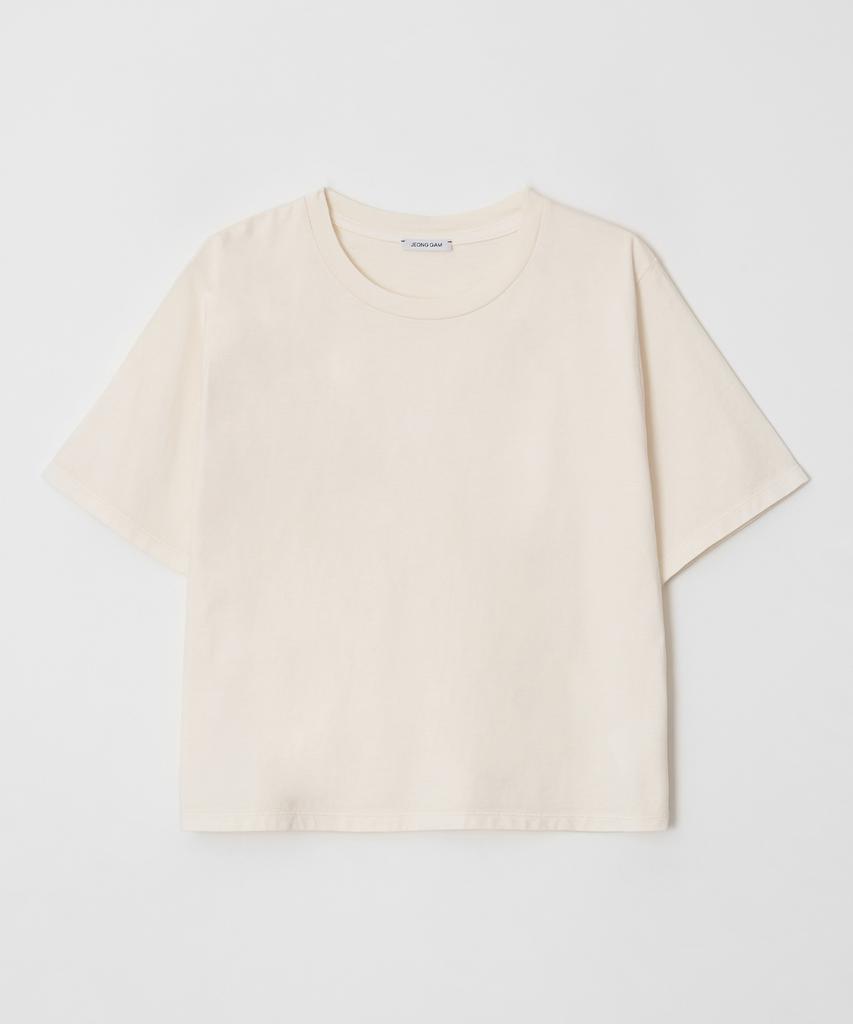 Jeonggamseutyudio Pigment Dyed Crop T-Shirts_3 Color