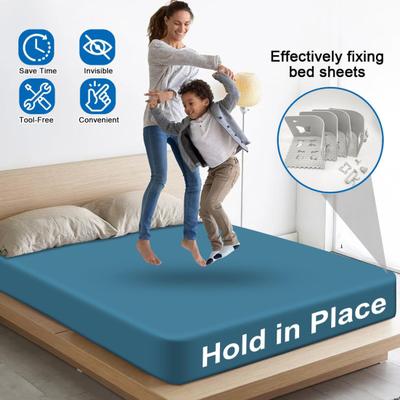 4 Stück Bettlakenhalter mit Schmetterlingsschnalle Rutschfeste Bettlakeneckenbefestigung Halten Laken Straff Alle Matratzengrößen Spannbettlaken Befestigungsclip Halter