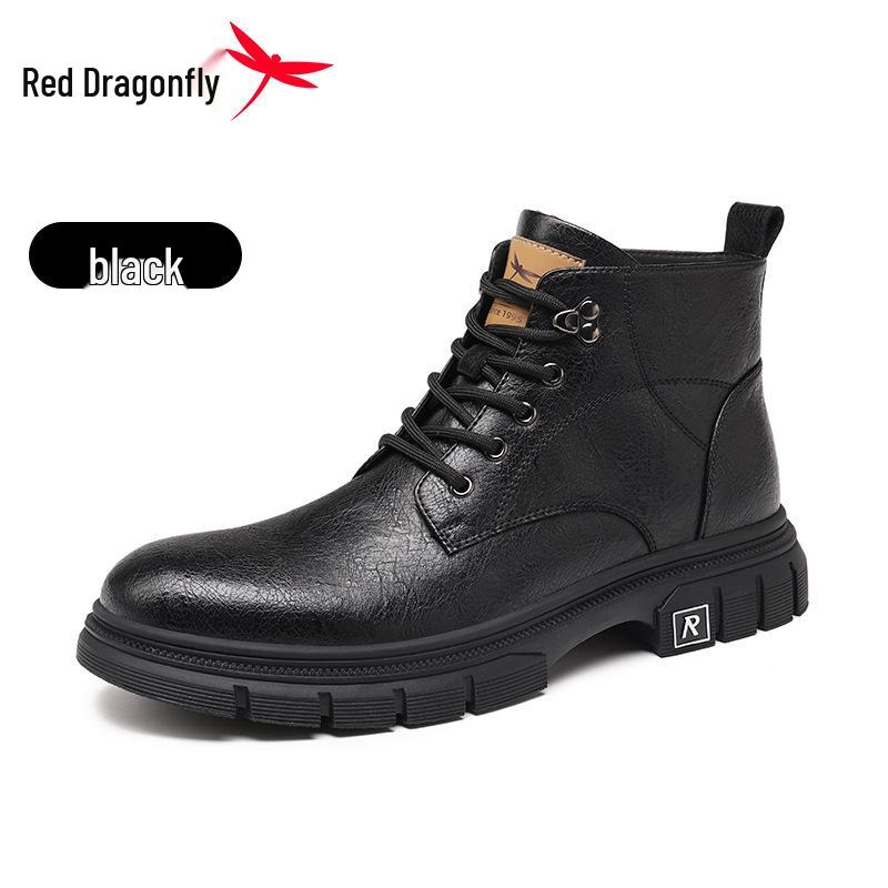 Red Dragonfly Men`s Genuine Leather Winter