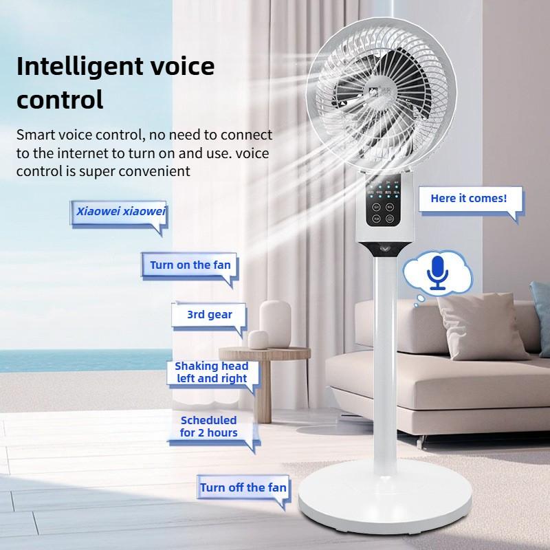 High Wind Power Air Circulation Fan Office Shaking Head Floor Fan Household Height Adjustable Remote Control Electric Fan