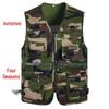 Gilet Mimetico Multitasche Resistente all'Usura da Uomo per Pesca, Fotografia e Lavoro all'Aperto.