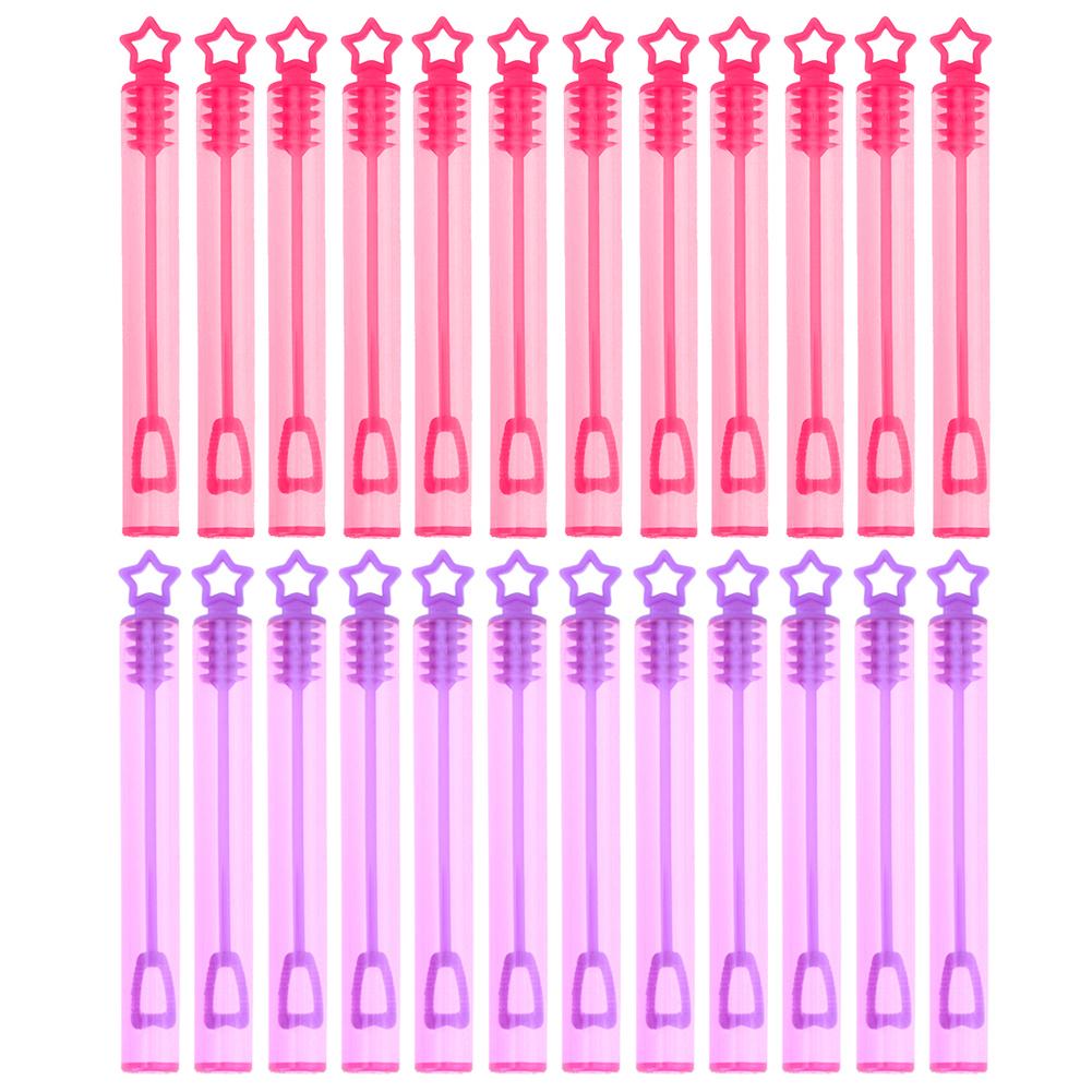 24Pcs Kid Toy DIY Bubble Soap Bottles Empty Wand Tube for Birthday Wedding Decor for Children Holiday Present