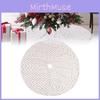 Elegant Shimmering Silver Sequin Christmas Tree Skirt 116cm For Festive Celebrations