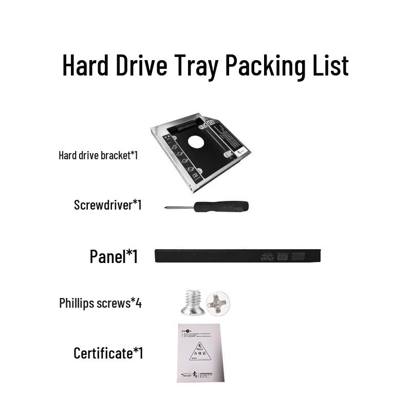 Soli 9.5mm Laptop Optical Drive Bay SATA HDD/SSD Caddy