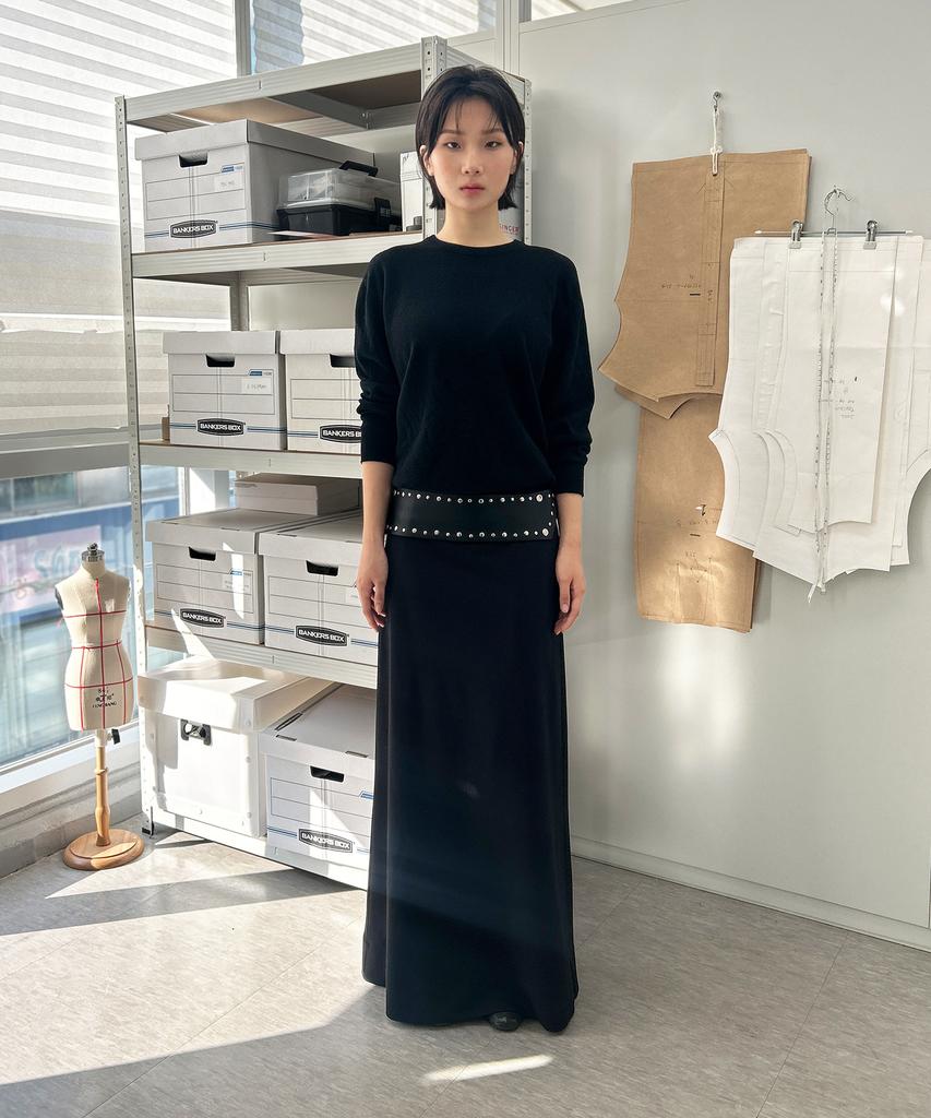 Yusim Rivet Panel Maxi Skirt