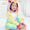 Rainbow Color Girls Sleeping Bag Onesies Pajama Animal Kids Unicorn Pajamas Children Cartoon Party Cosplay Clothes