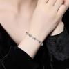 Natural hazardous material: Blue water jade jewelry S925 pure silver non fading bracelet, women's new Chinese style fashion jewelry gift
