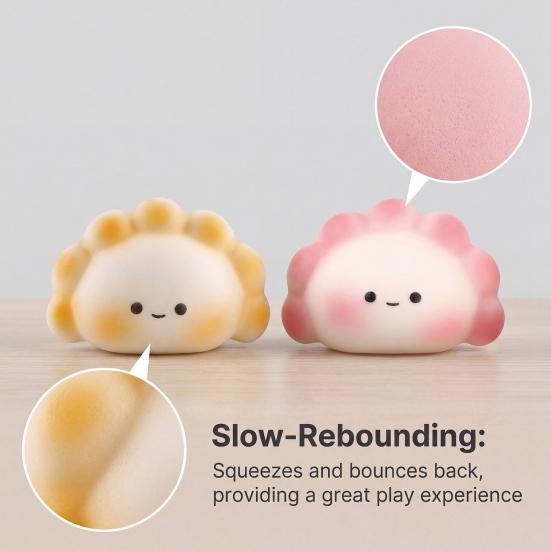 Sensory Fidget Toy Dumpling Shape Ring Crafted From Odorless 1 Pc