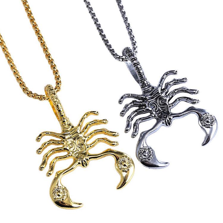 Retro Scorpion Pendant: Personalized Stainless Steel Scorpio Necklace for Hip Hop and Rock Styles