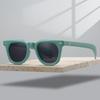 KAMMPT Women's Retro Square Rivets Shades for Decor Hip Pop Punk Trends Hiking Sunglasses Trendy Solid Color Men Sun Glasses