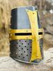 Medieval Templar Crusader Knight Helmet,Prop,Cosplay,Steel,Reenactment Role play,Halloween Costume,Wearable Helmet, Gift, Husband,Men Gift
