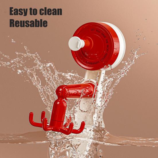6-Claw Suction Cup Hook 360-Degree Swivel Hook No Drilling Adhesive-free Removable Hook for Home Wall Kitchen