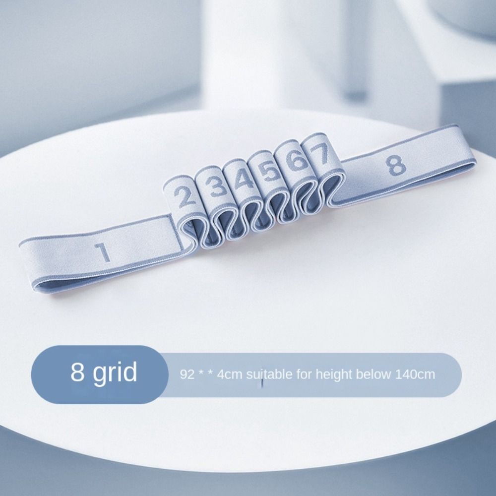 

Elastic Yoga Resistance Band 8/10/12 Grid Auxiliary Stretching Belt Loop Yoga Pilates Blue-8 grid