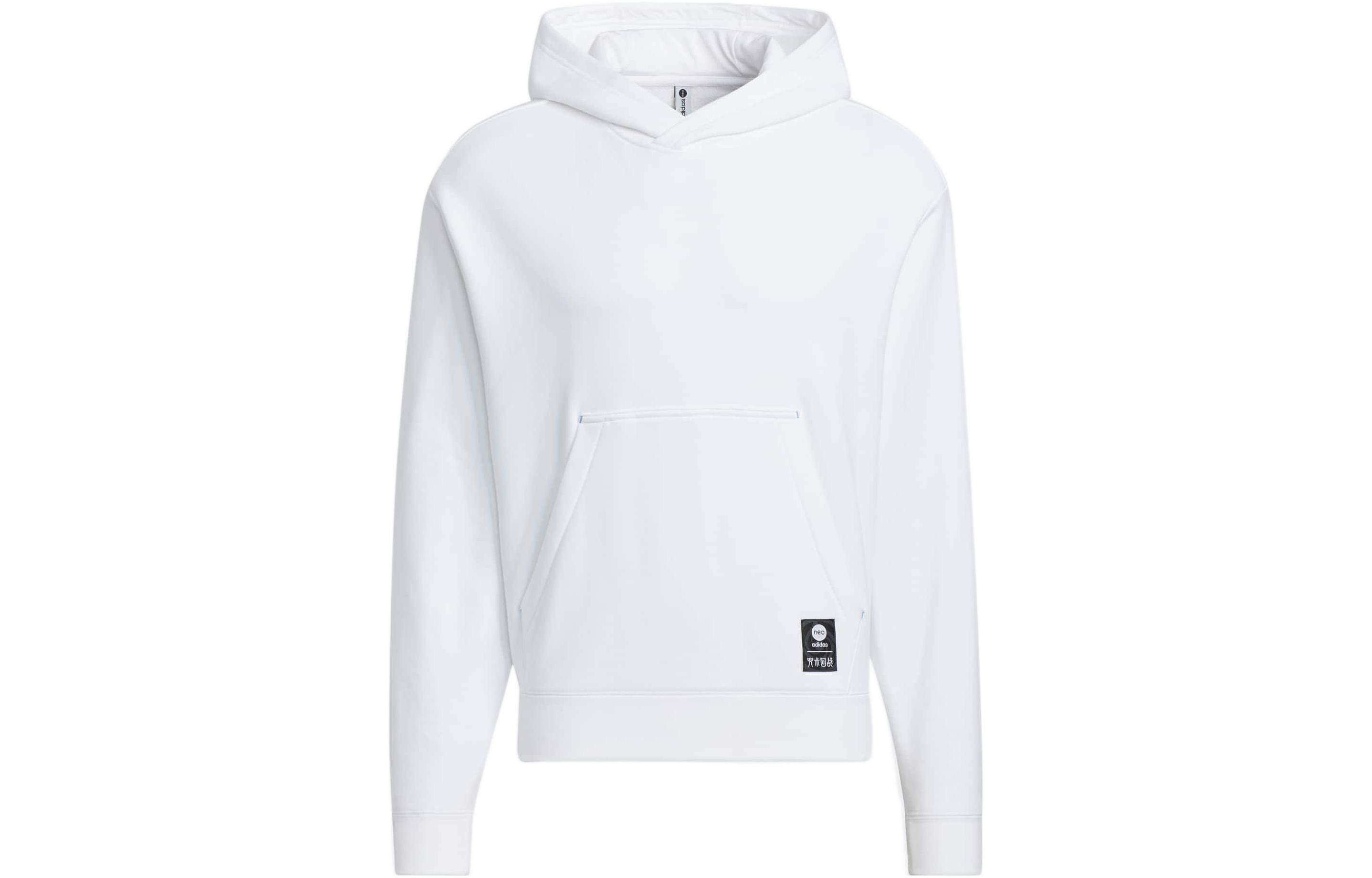 Adidas Neo Sweatshirts Unisex White Hooded Moderate Regular HZ2424 L