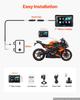 7 Inch Wireless Motorcycle Carplay with Apple Carplay & Android Auto, HD Touchscreen GPS Navigation System with Voice Control, Dual Bluetooth, Siri &