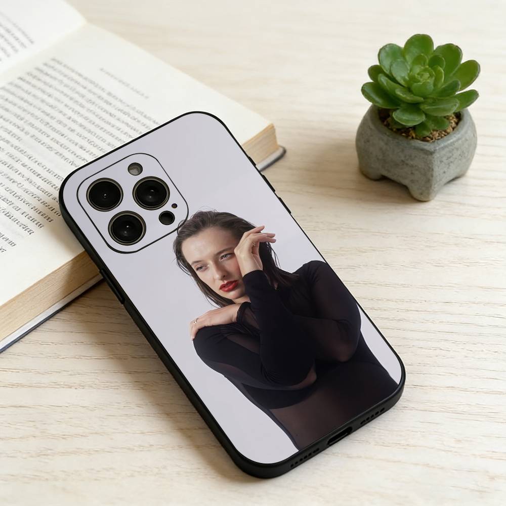 

I-Iga Natalia Phone Case For iPhone 17,16,15,14,13,12,11 Plus,Pro Max,XS,Soft Silicone Black Cover iPhone14Pro