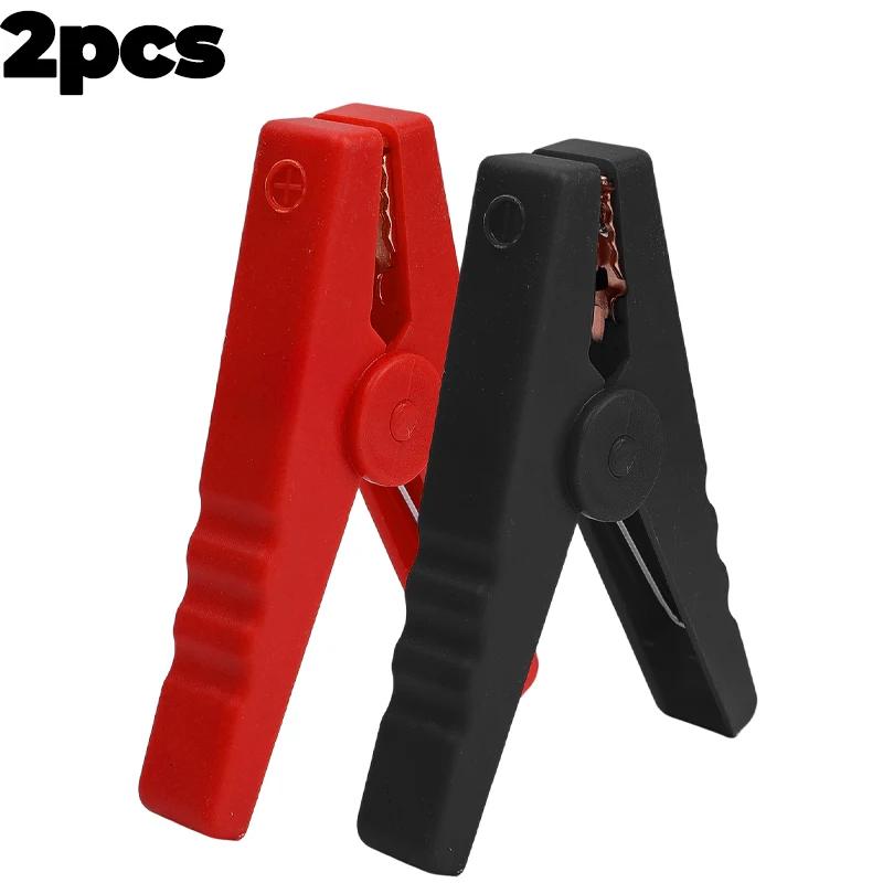 Red Black Charging Battery Cables Boost Clamps Insulating Alligator Clips Emergency Power Terminal Test Connectors Wholesale