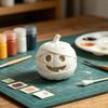 Halloween Tabletop Decor 3D Printed Mummy Figurine, Blank DIY Paintable Bandage Ghost Pumpkin Statue, Handmade Collectible Figure Mini Desktop