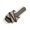 Summer women's cross belt buckle flat casual beach slippers