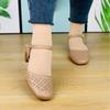 Summer new thick heel women's shoes front bag empty one-word buckle casual old single sandals